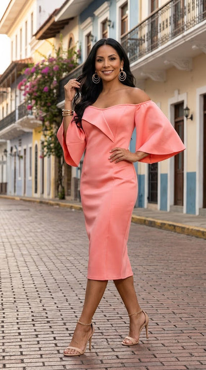 Vestido coral /AO108