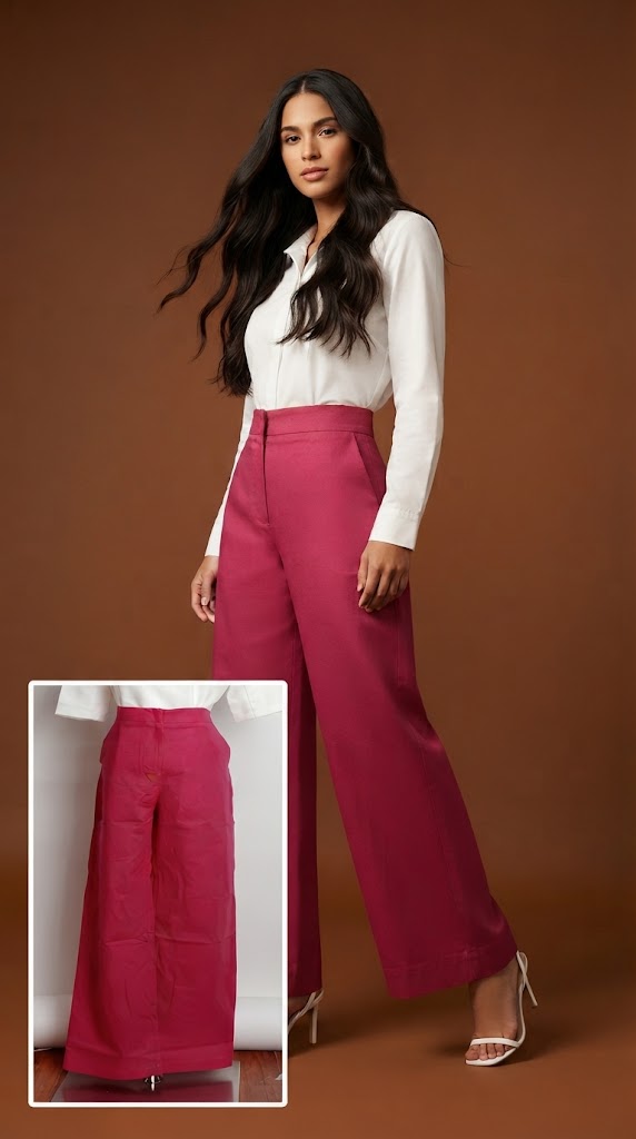 Pantalón palazzo fucsia / ANE1001-6