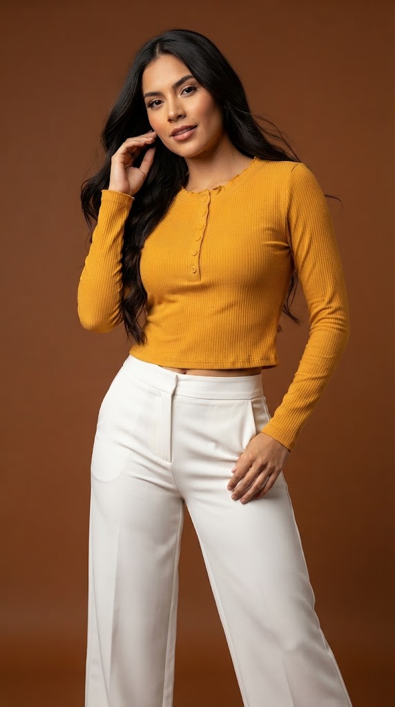 Blusa Amarilla de Manga Larga / ANB26064