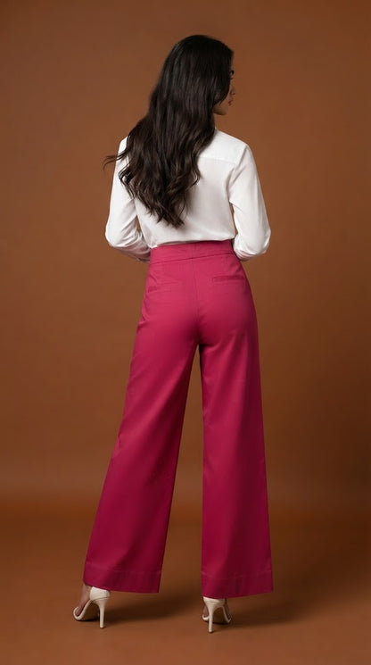 Pantalón palazzo fucsia / ANE1001-6