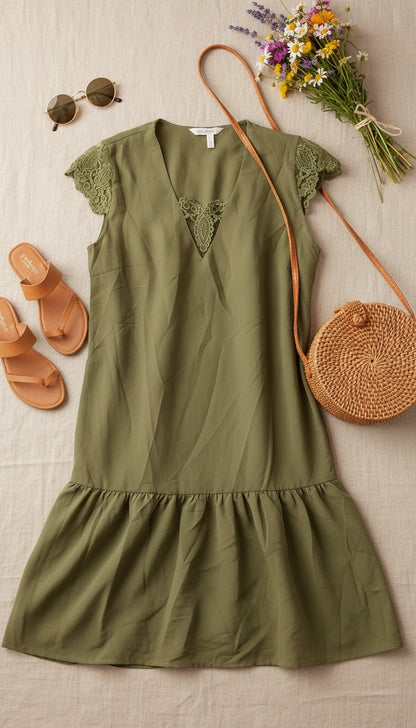 Vestido verde oliva / SH25 image 1