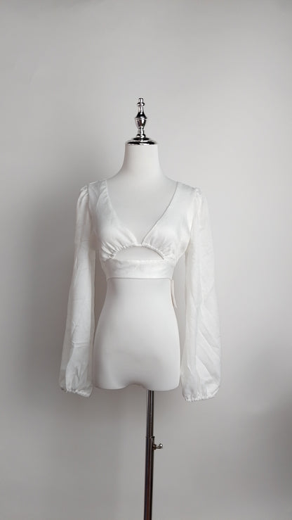 Blusa blanca ajustada / ANB07