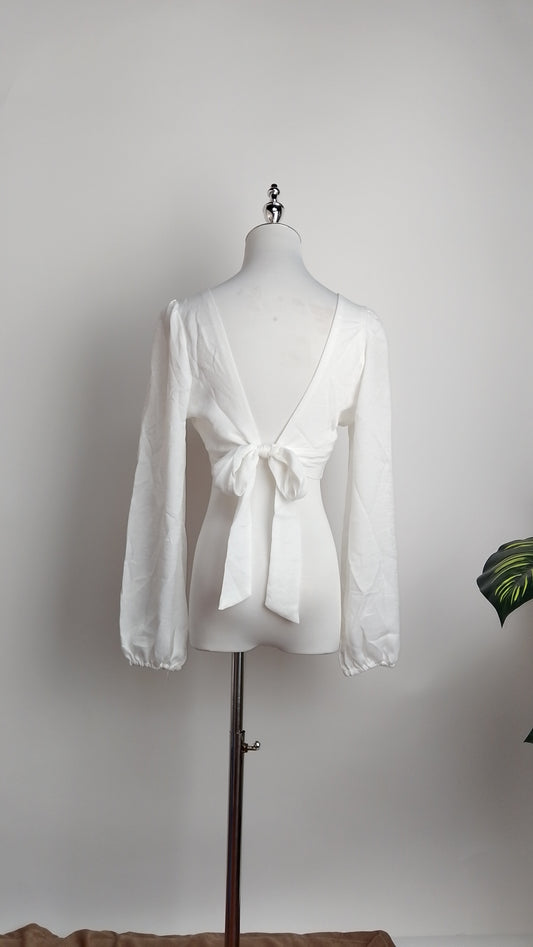 Blusa blanca ajustada / ANB07