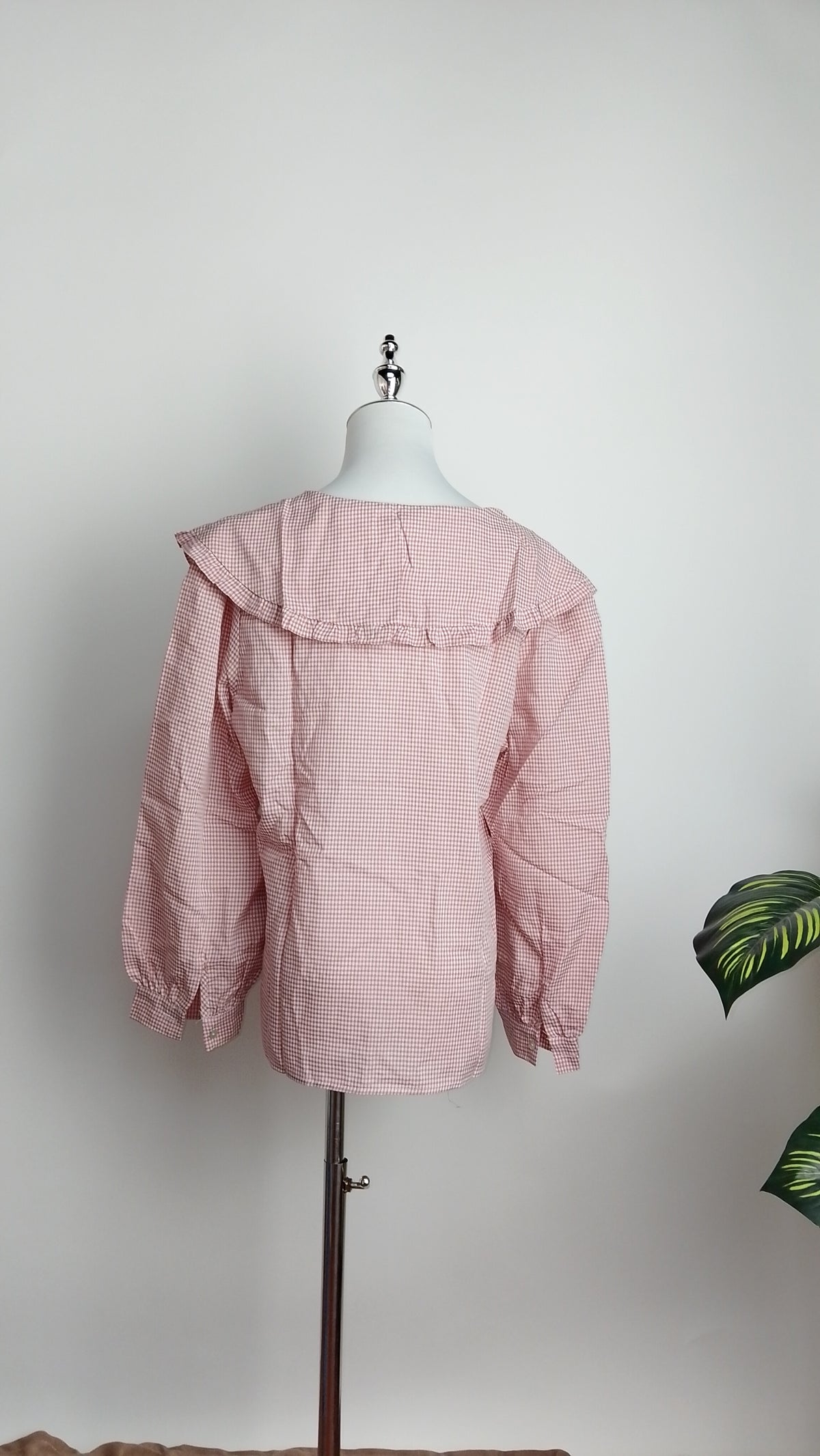 Blusa de cuadros, rojo claro / ANB09