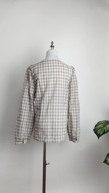 Blusa cuadros gris / ANB10