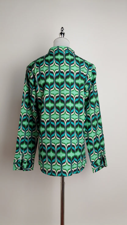 Blusa estampada verde / ANB26001