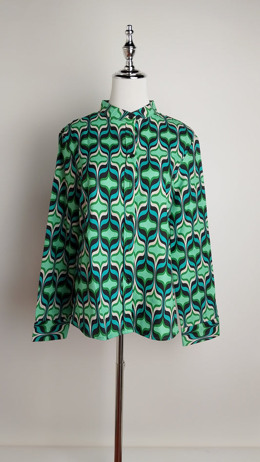 Blusa estampada verde / ANB26001