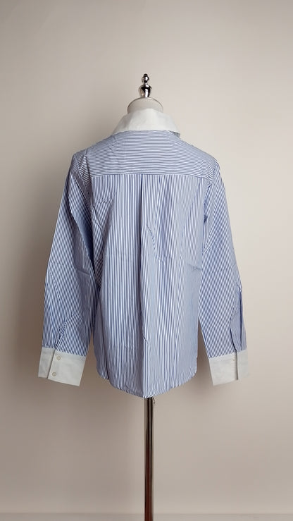 Blusa celeste con lazo / ANB26002