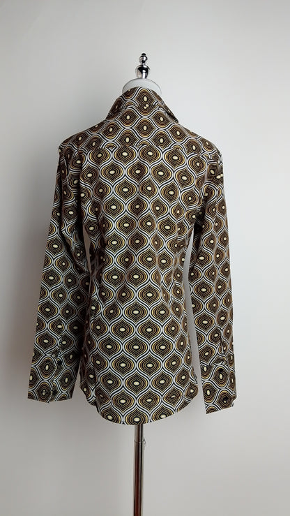 Blusa estampada café / ANB26005
