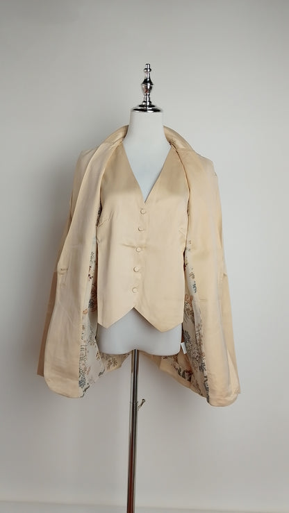Blazer beige clásico – ANBL2601