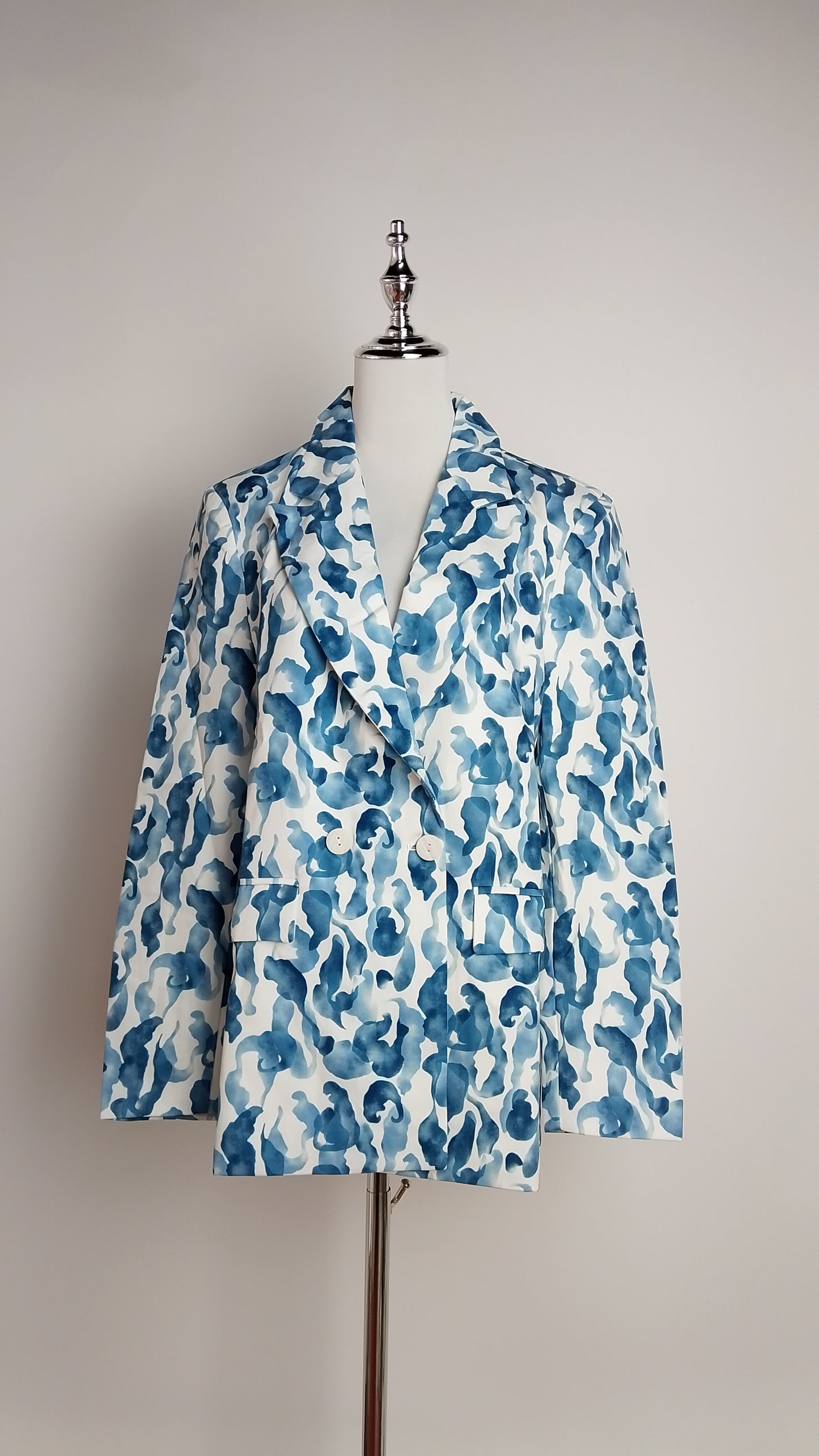 Blazer estampado azul – ANBL2602