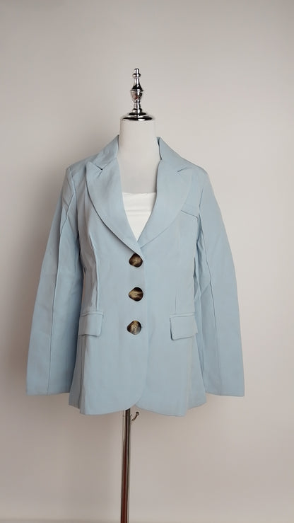 Blazer celeste con botones – ANBL2604