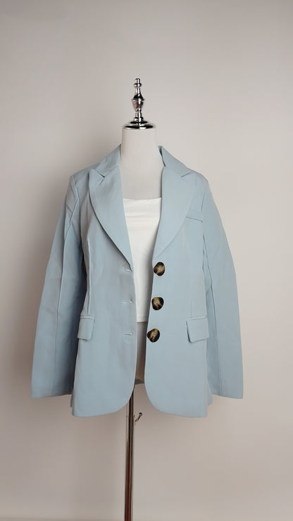 Blazer celeste con botones – ANBL2604