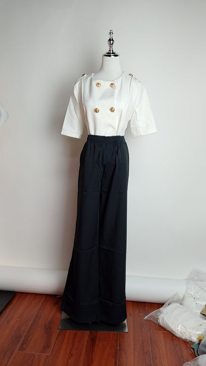 Pantalón palazzo negro / ANE1001-13