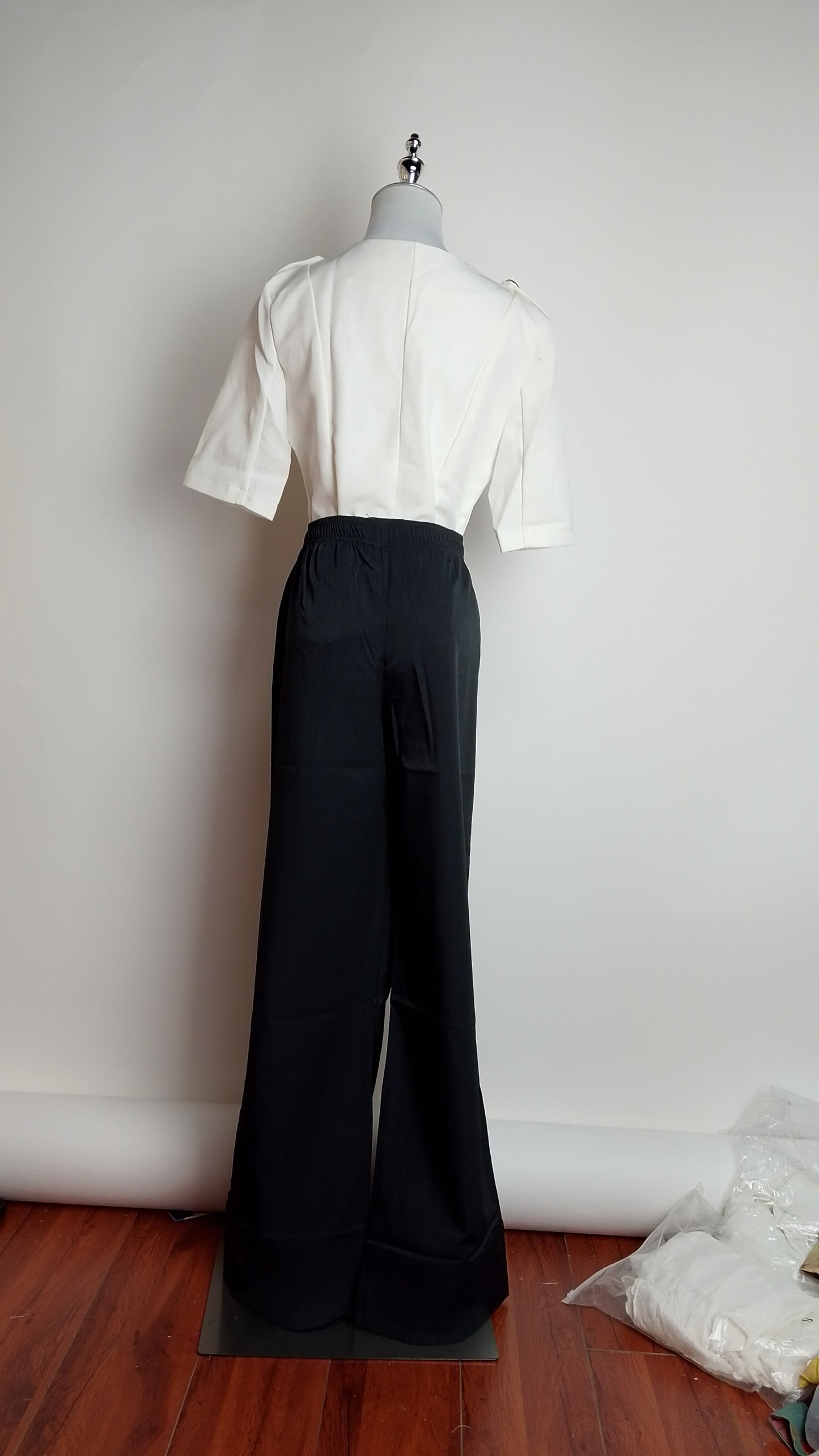 Pantalón palazzo negro / ANE1001-13