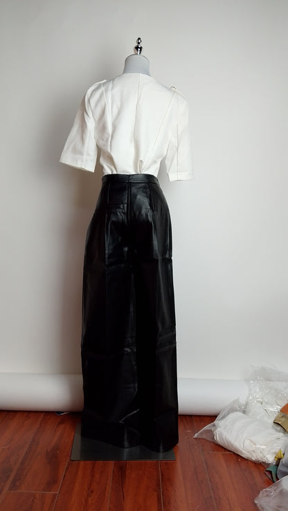 Pantalón palazzo negro elegante / ANE1001-15