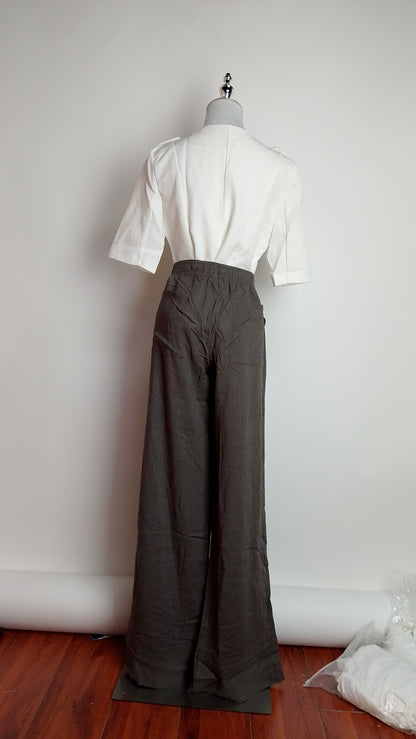 Pantalón palazzo gris oscuro / ANE1001-18