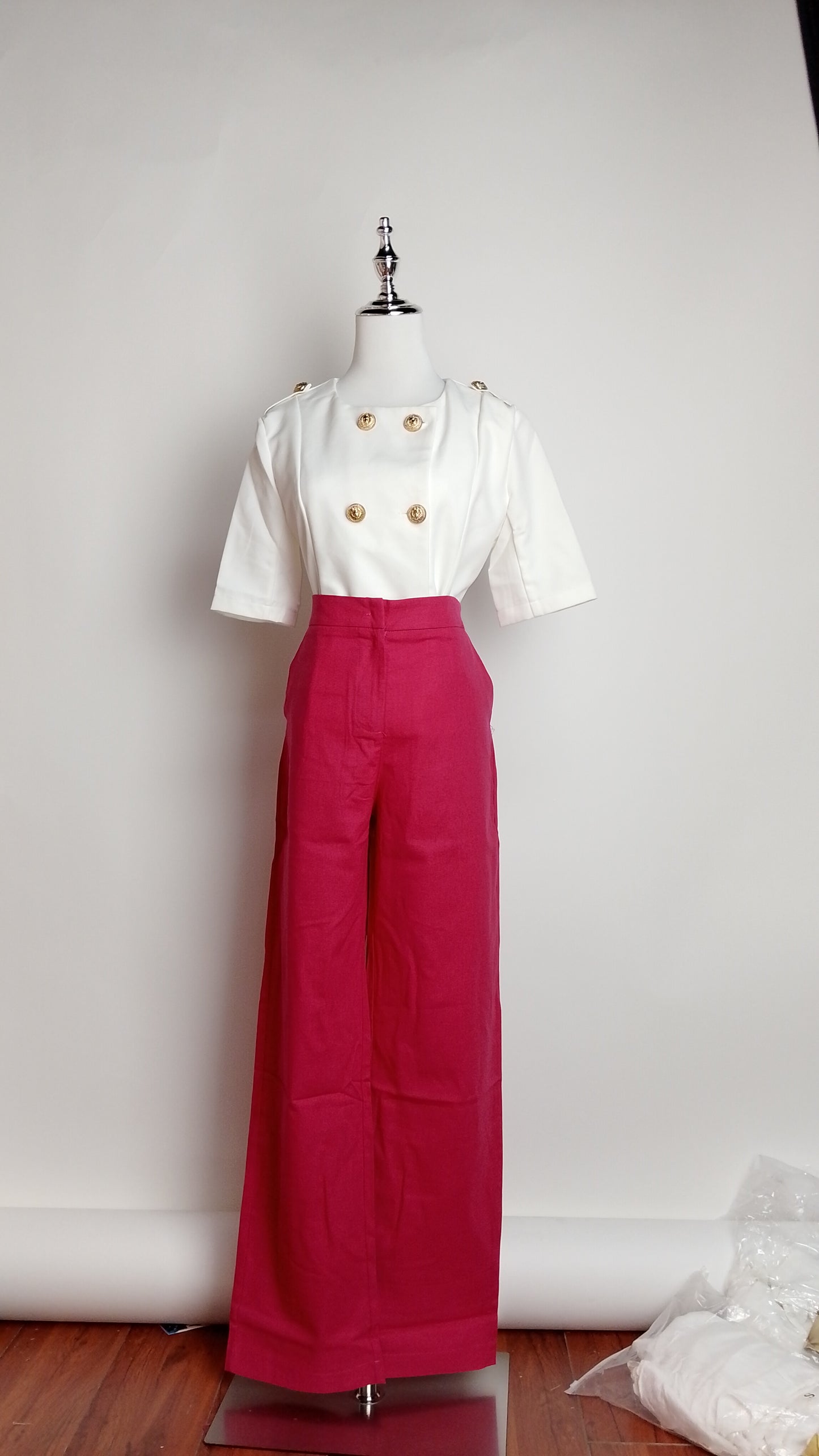 Pantalón palazzo fucsia / ANE1001-6