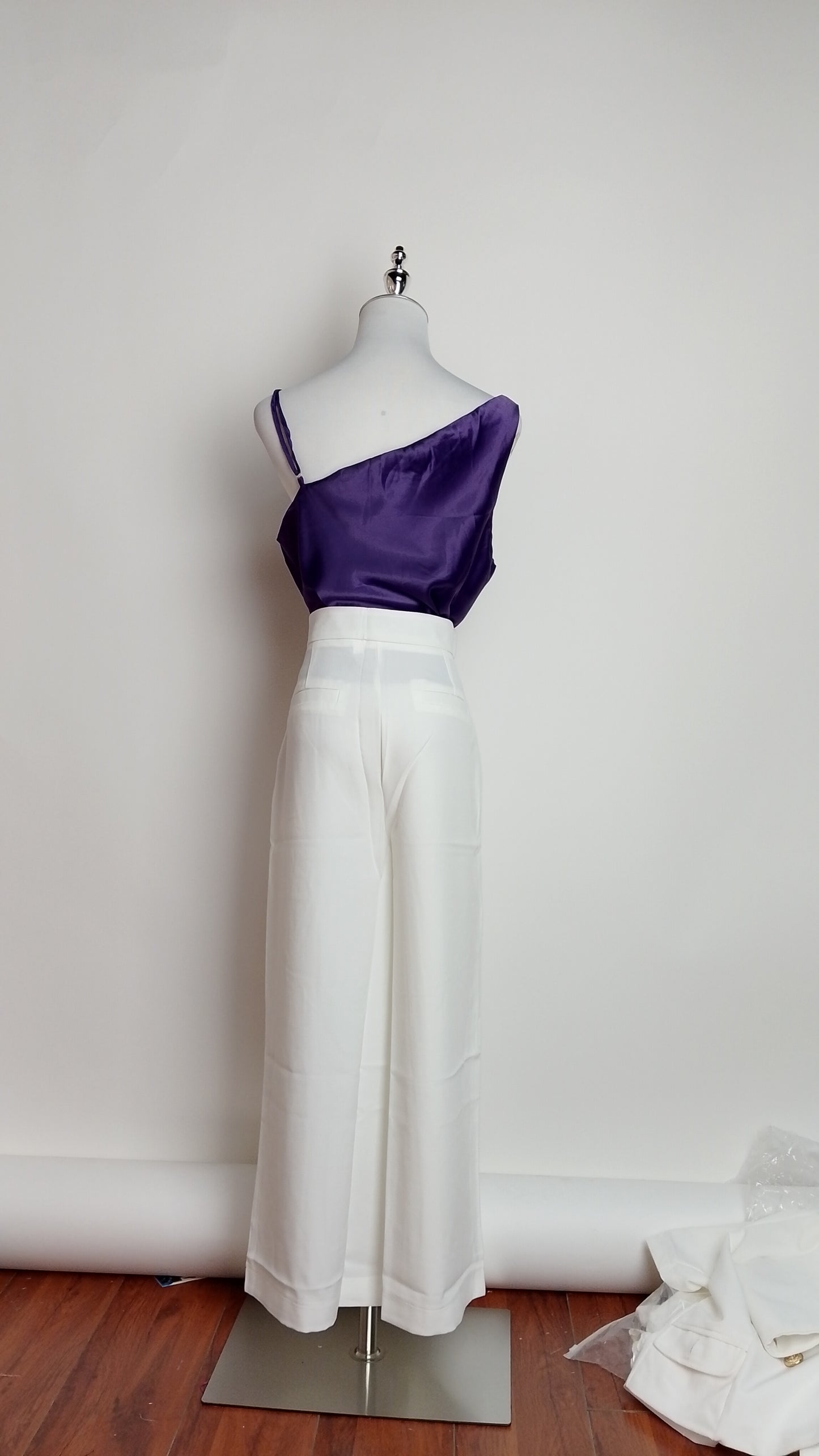 Pantalón palazzo blanco / ANE1001-7