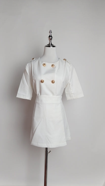 Falda short corta blanca / ANE1001-8