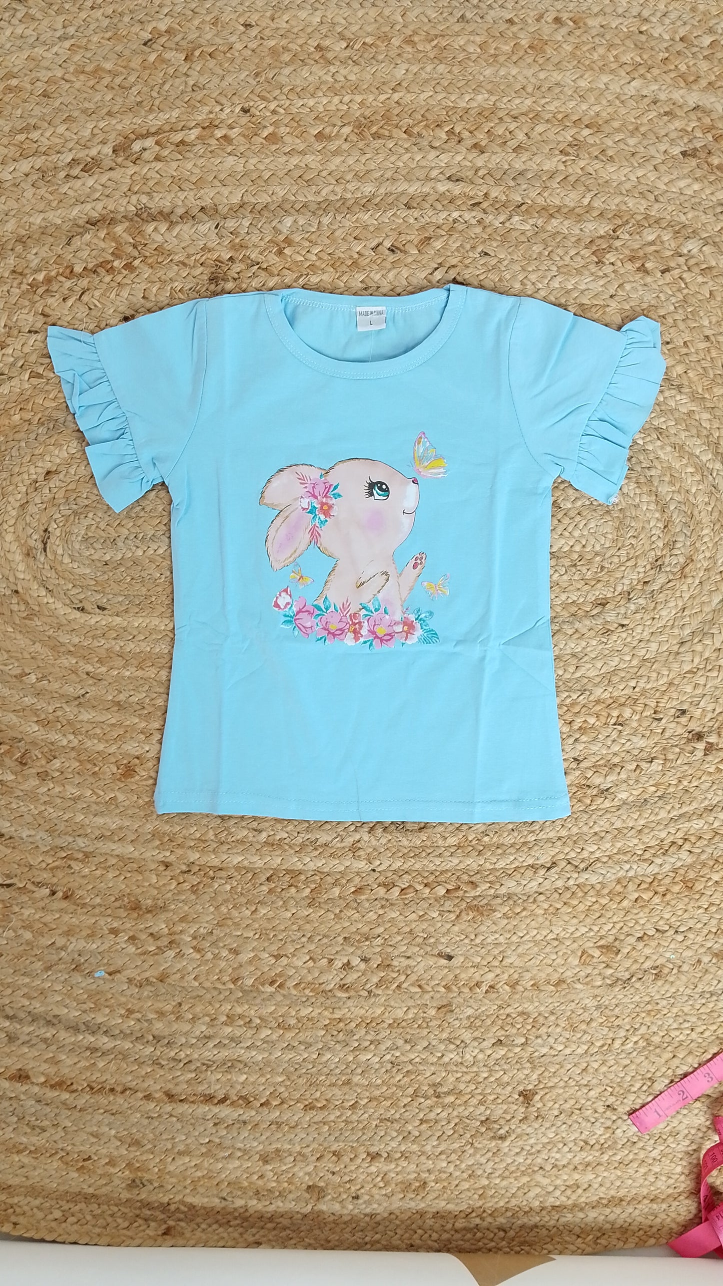 Camiseta Niña Celeste Estampada / ANK24
