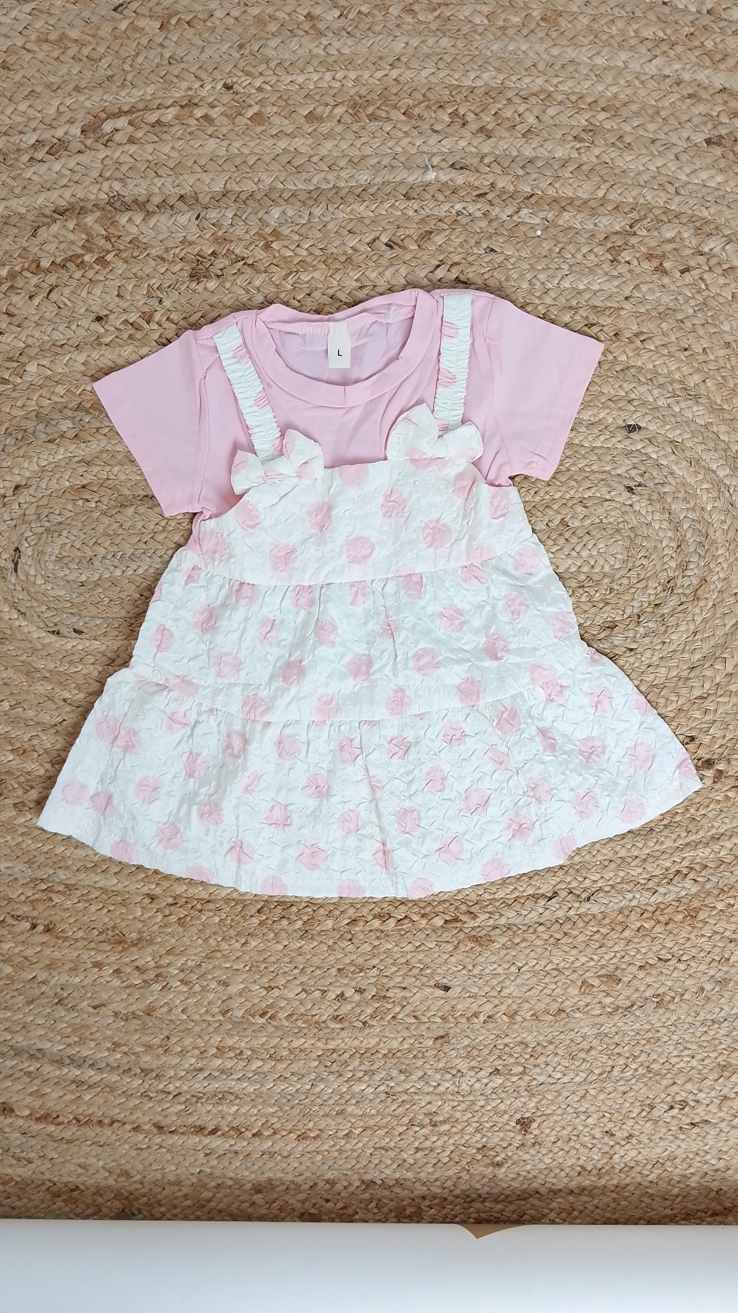 Vestido Niña Encaje Rosa Claro / ANK26
