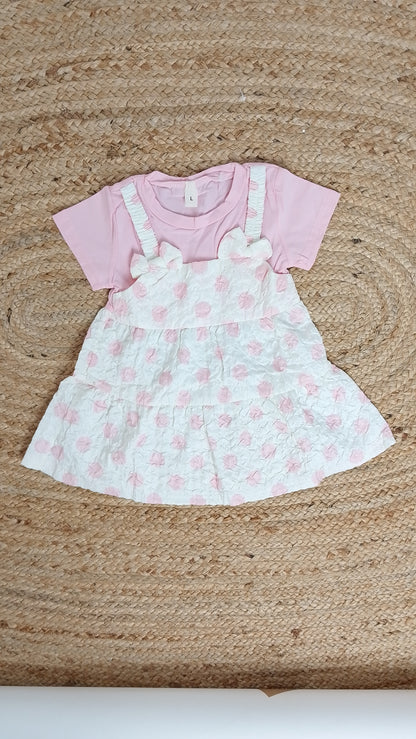 Vestido Niña Encaje Rosa Claro / ANK26
