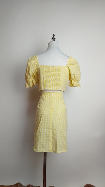 Conjunto amarillo con lazo y falda / ANS10
