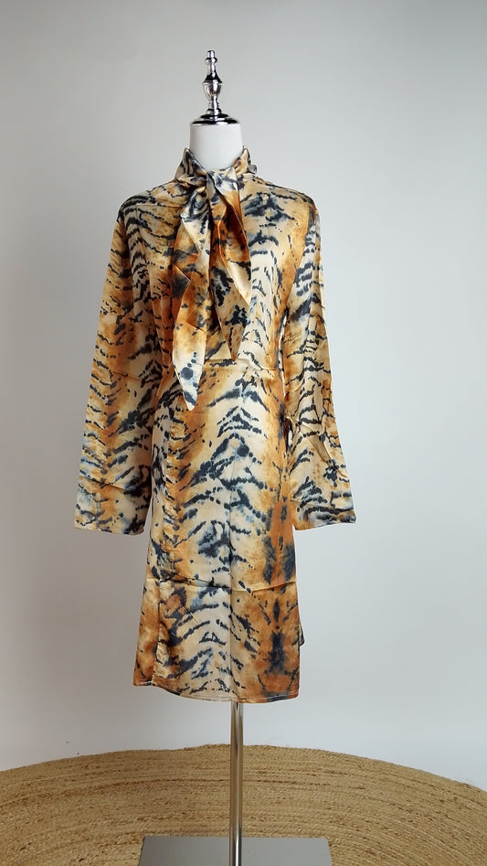 Vestido corto estampado mix / ANV101