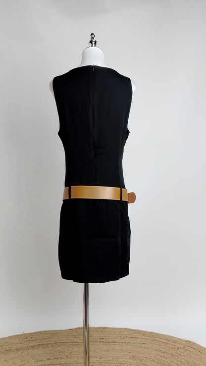 Vestido corto negro minimal / ANV106