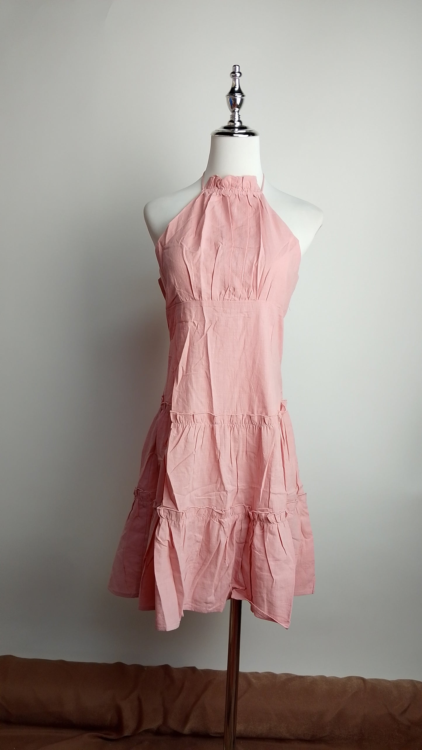 Vestido rosa plisado / ANV25