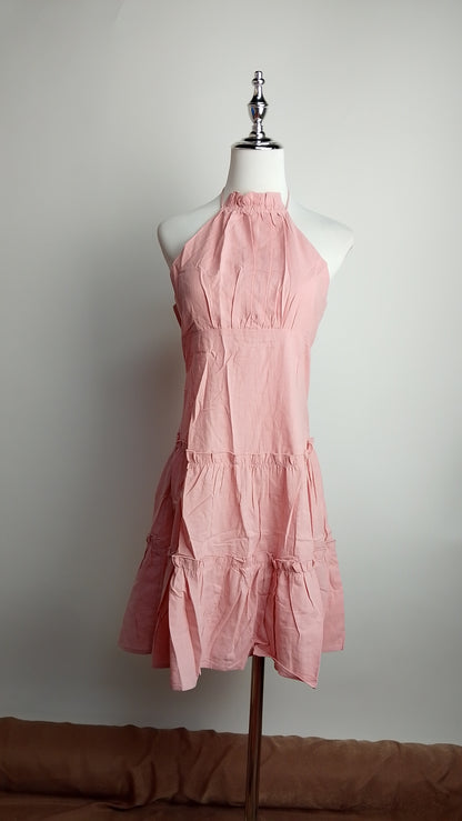 Vestido rosa plisado / ANV25