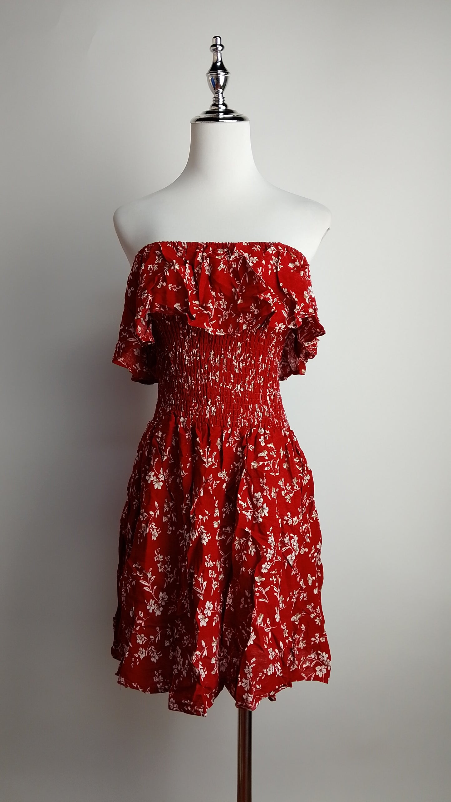 Vestido rojo hombros descubiertos / ANV30