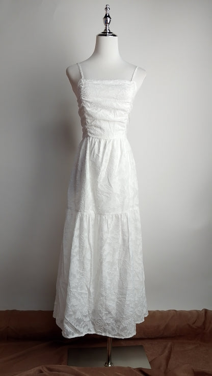 Vestido blanco largo elegante / ANV31