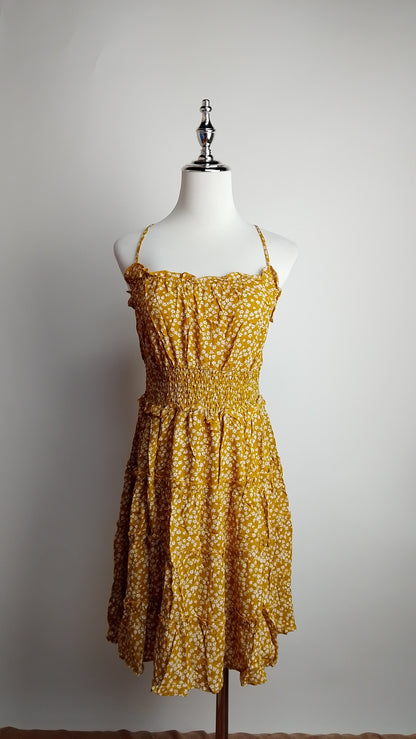 Vestido amarillo con textura / ANV33