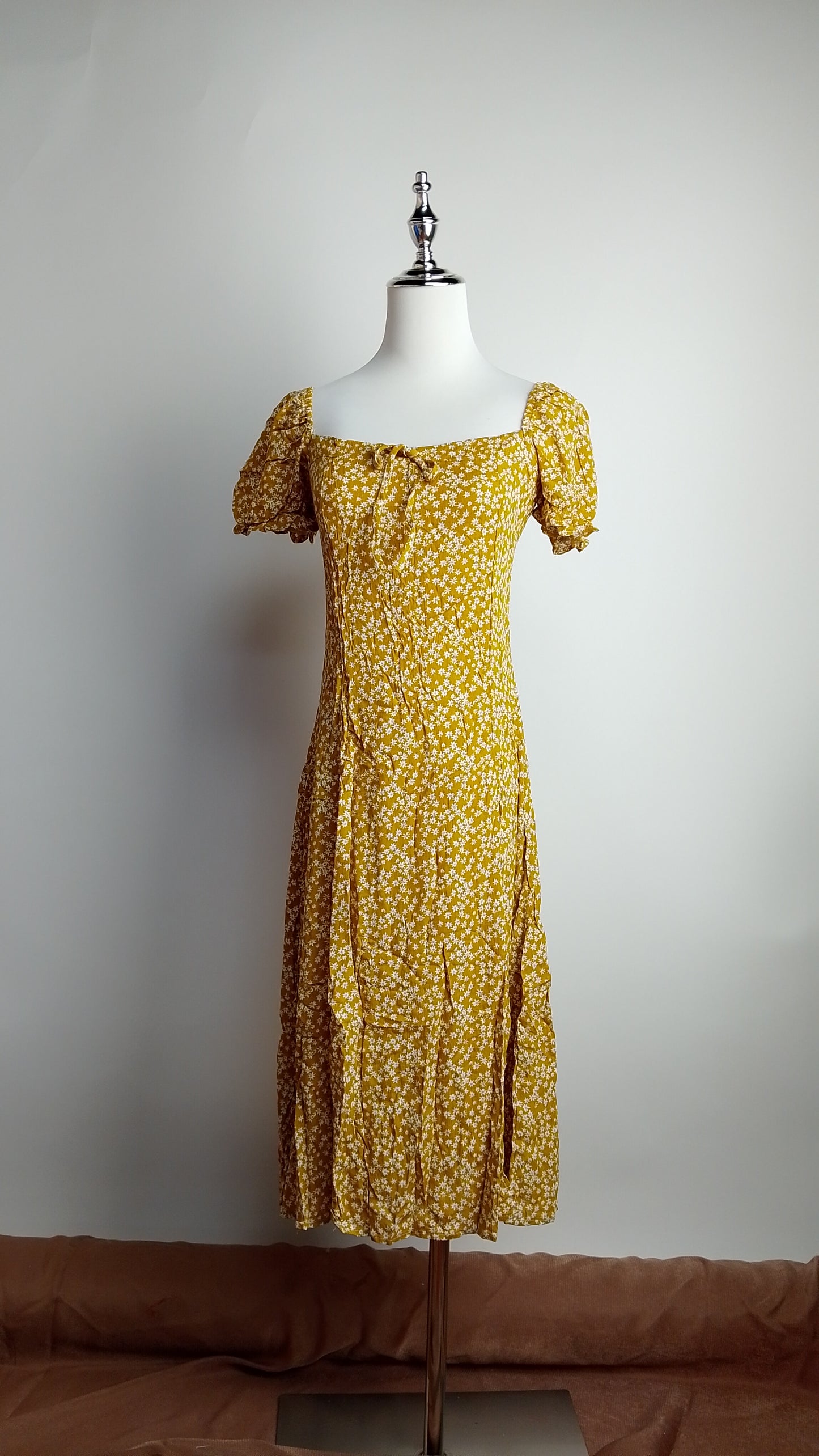 Vestido estampado amarillo floral / ANV34