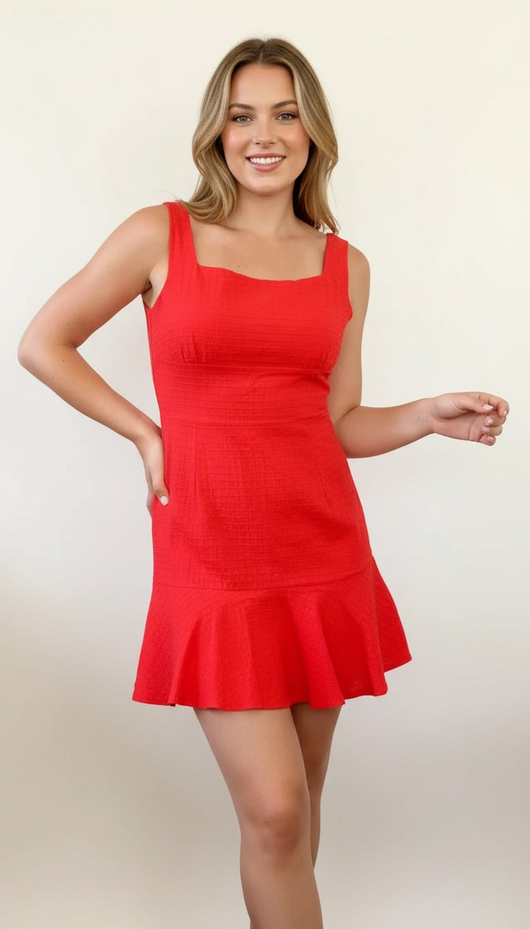 Vestido rojo clásico / ANV36
