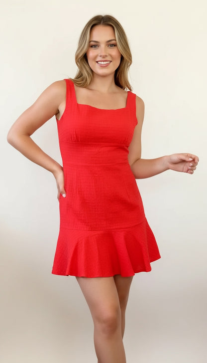 Vestido rojo clásico / ANV36