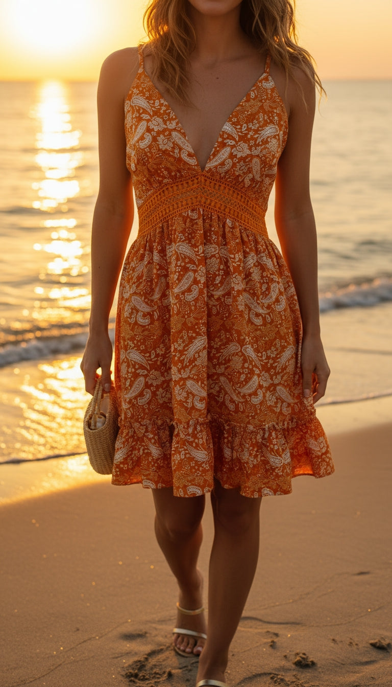 Vestido naranja veraniego / ANV37