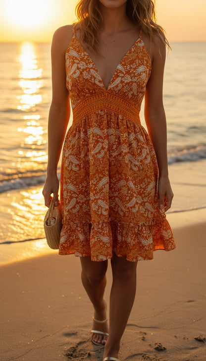 Vestido naranja veraniego / ANV37