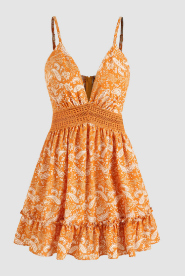 Vestido naranja veraniego / ANV37