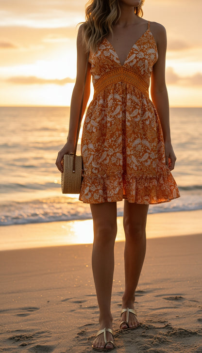 Vestido naranja veraniego / ANV37