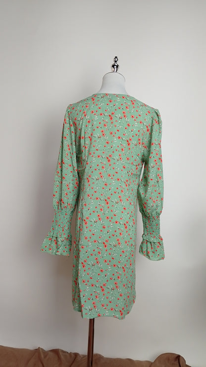 Vestido verde floral / ANV41