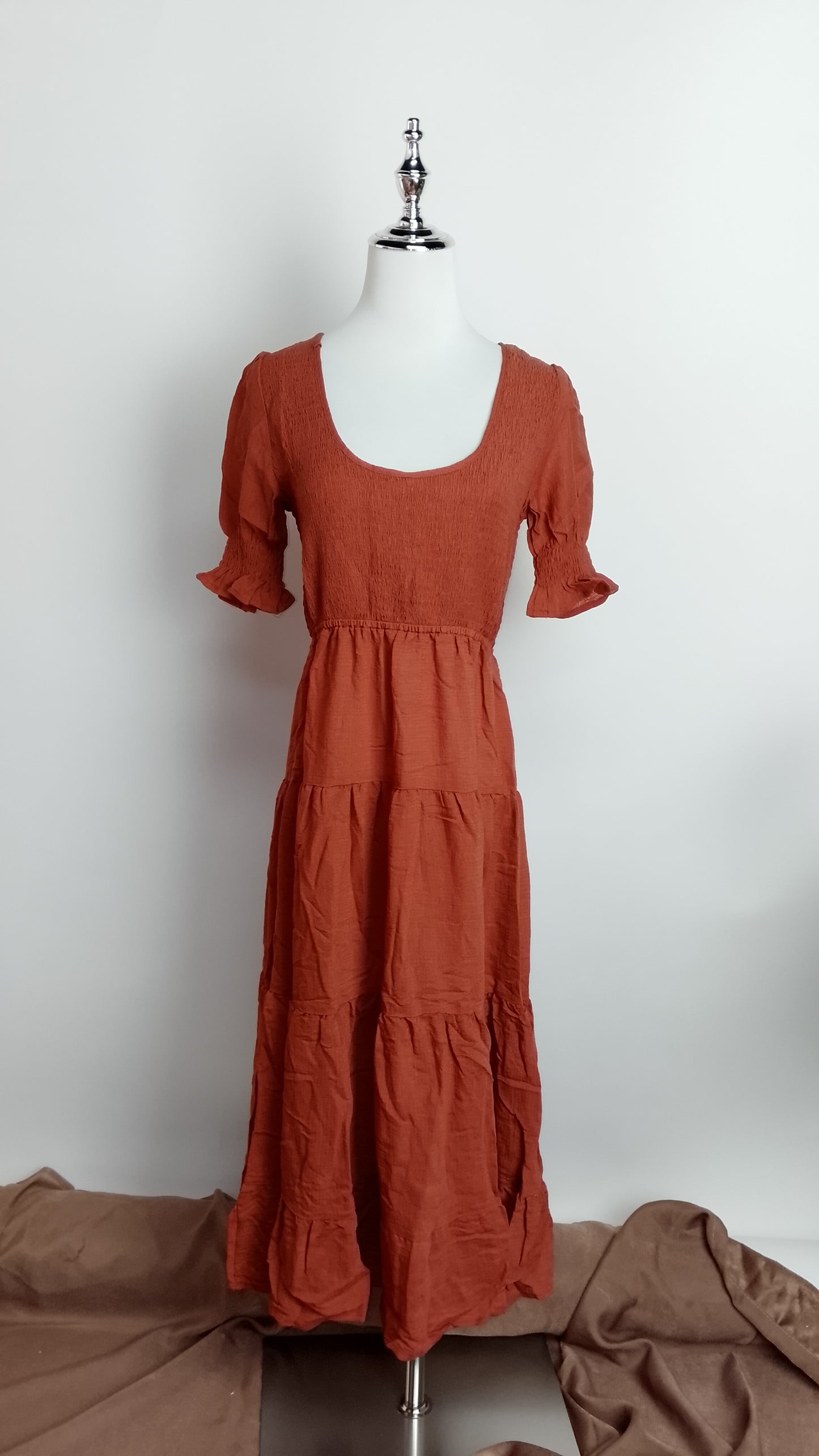 Vestido terracota casual / ANV43