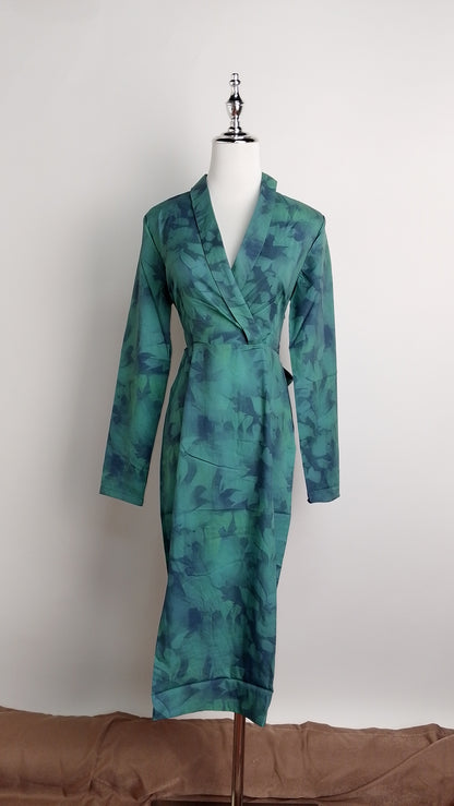 Vestido midi satinado cruzado / ANV50