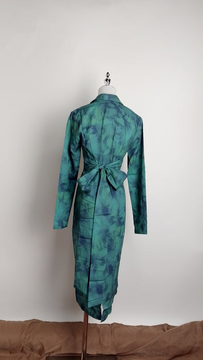 Vestido midi satinado cruzado / ANV50