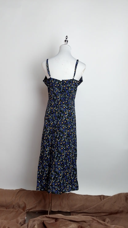 Vestido midi floral tirantes / ANV51