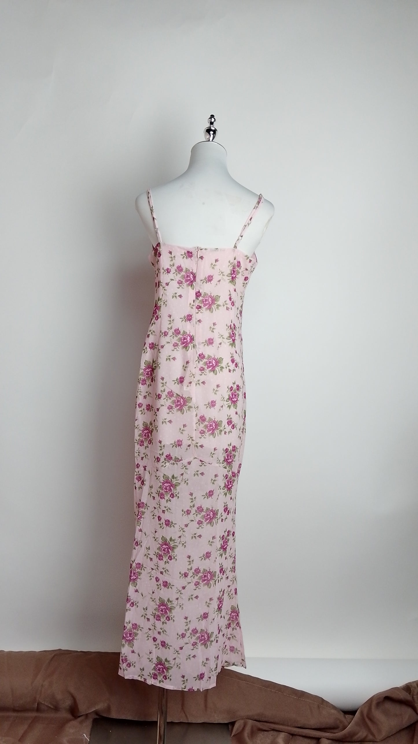 Vestido floral abertura / ANV54