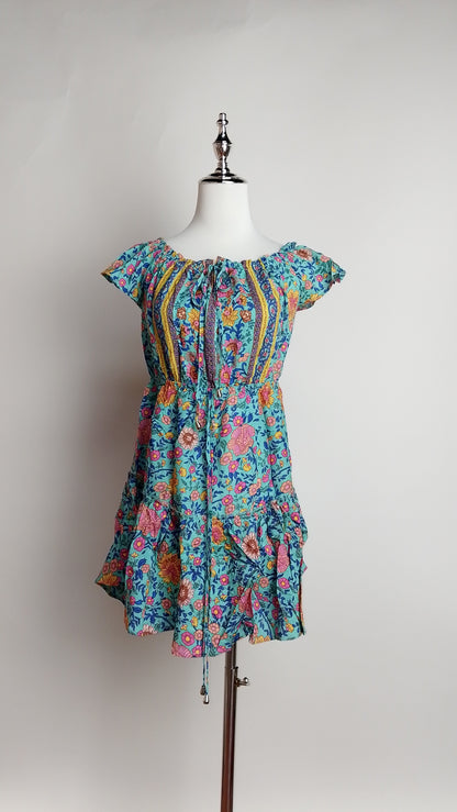 Vestido corto estampado colorido / ANV65