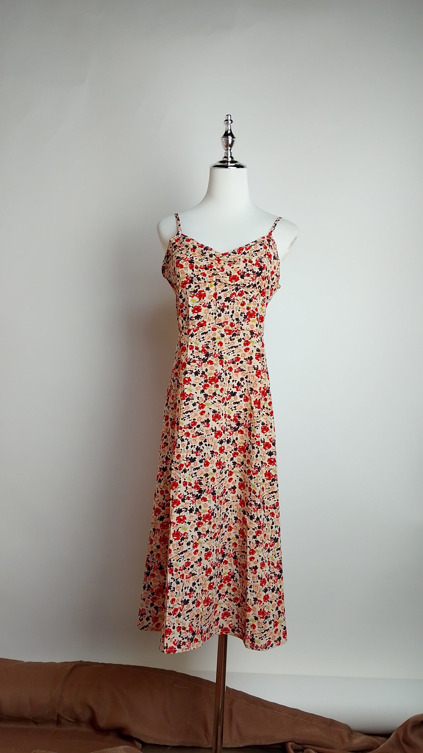 Vestido floral rojo / ANV72